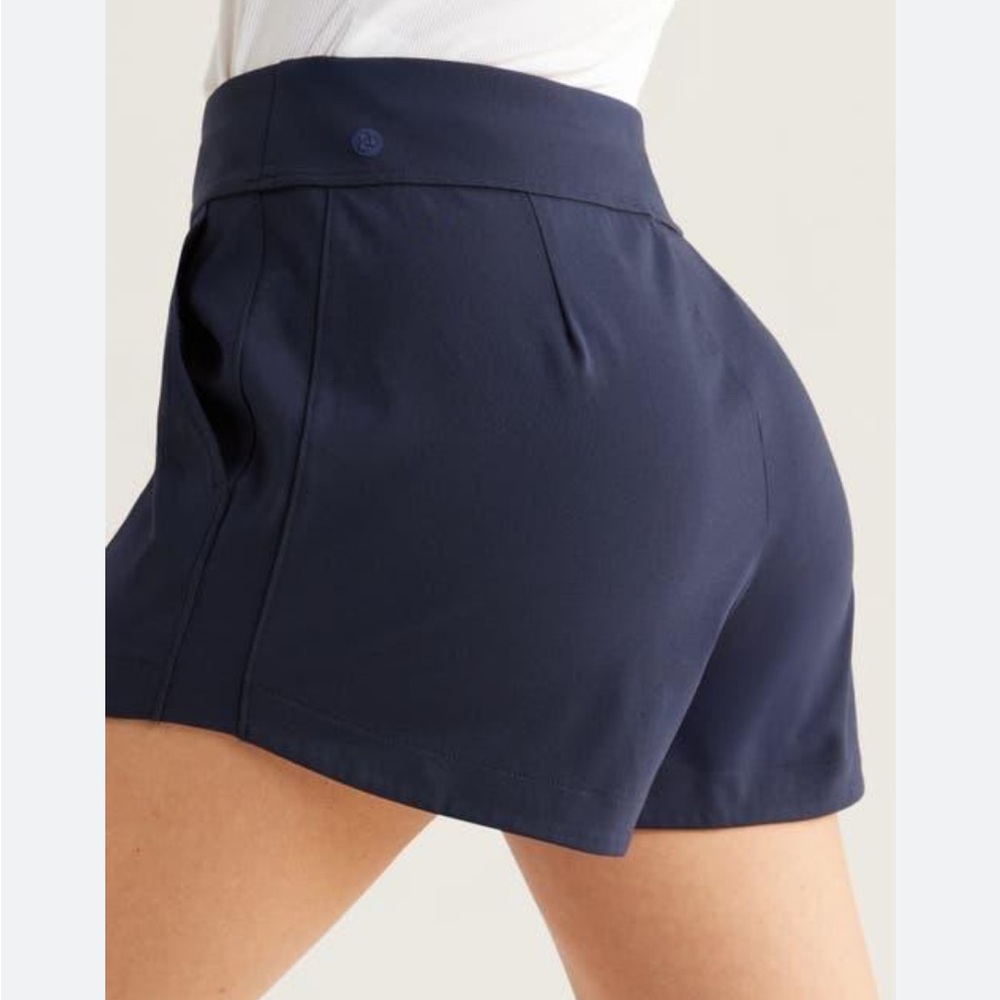 Zella Women's Blue Navy Sapphire Full Swing Athletic Shorts women’s LARGE NWOT - Picture 4 of 11